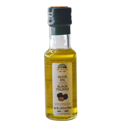 Condiment based on olive oil flavored with Black Truffle